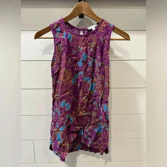 CAbi Tops - Cabi Purple and Blue Floral Tank- size XS